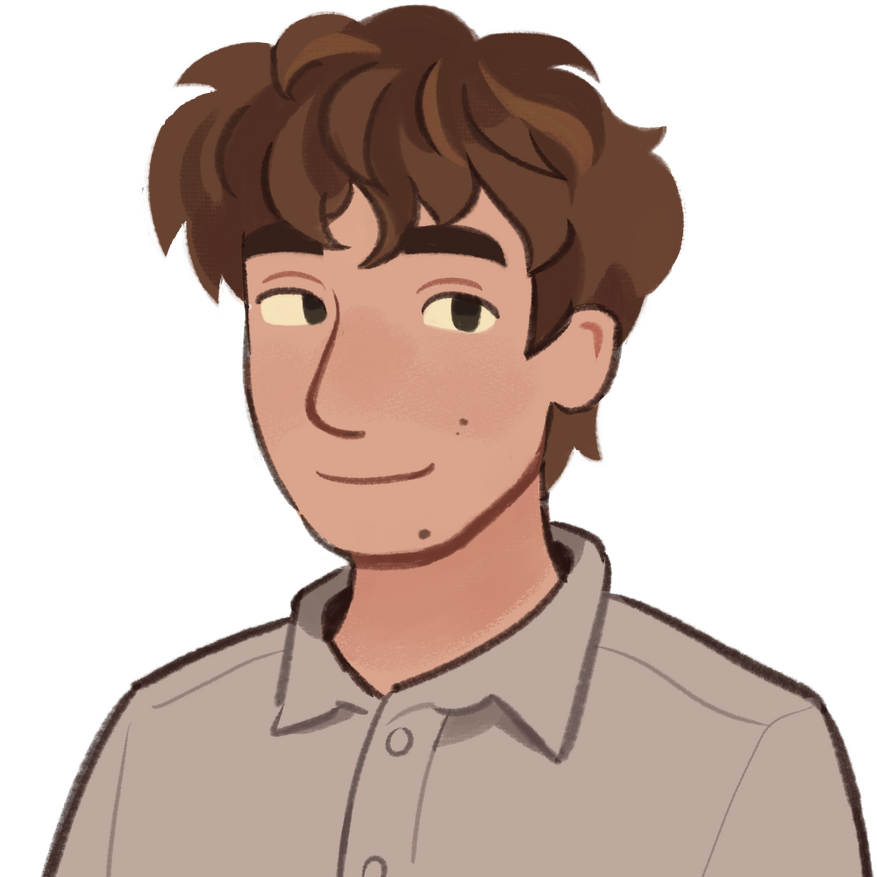 An illustrated portrait of David.