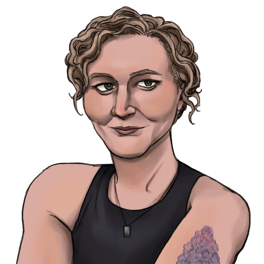 An illustrated portrait of Artemis.